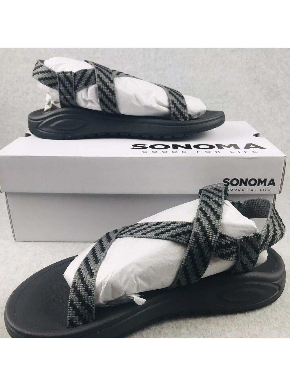 Sonoma Mens Size 13 Open Toe Strap Sandals Lightweight Hiking Outdoor Comfort